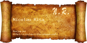 Nicolau Rita névjegykártya